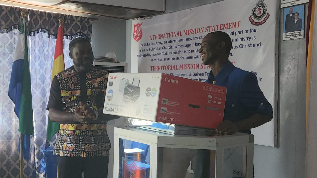 Canon printer donated to WBAA by the Salvation Army Education Secretariat
